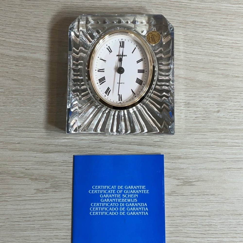 Vintage Staiger Quartz Lead Crystal Clock By Cristal d’Arques France